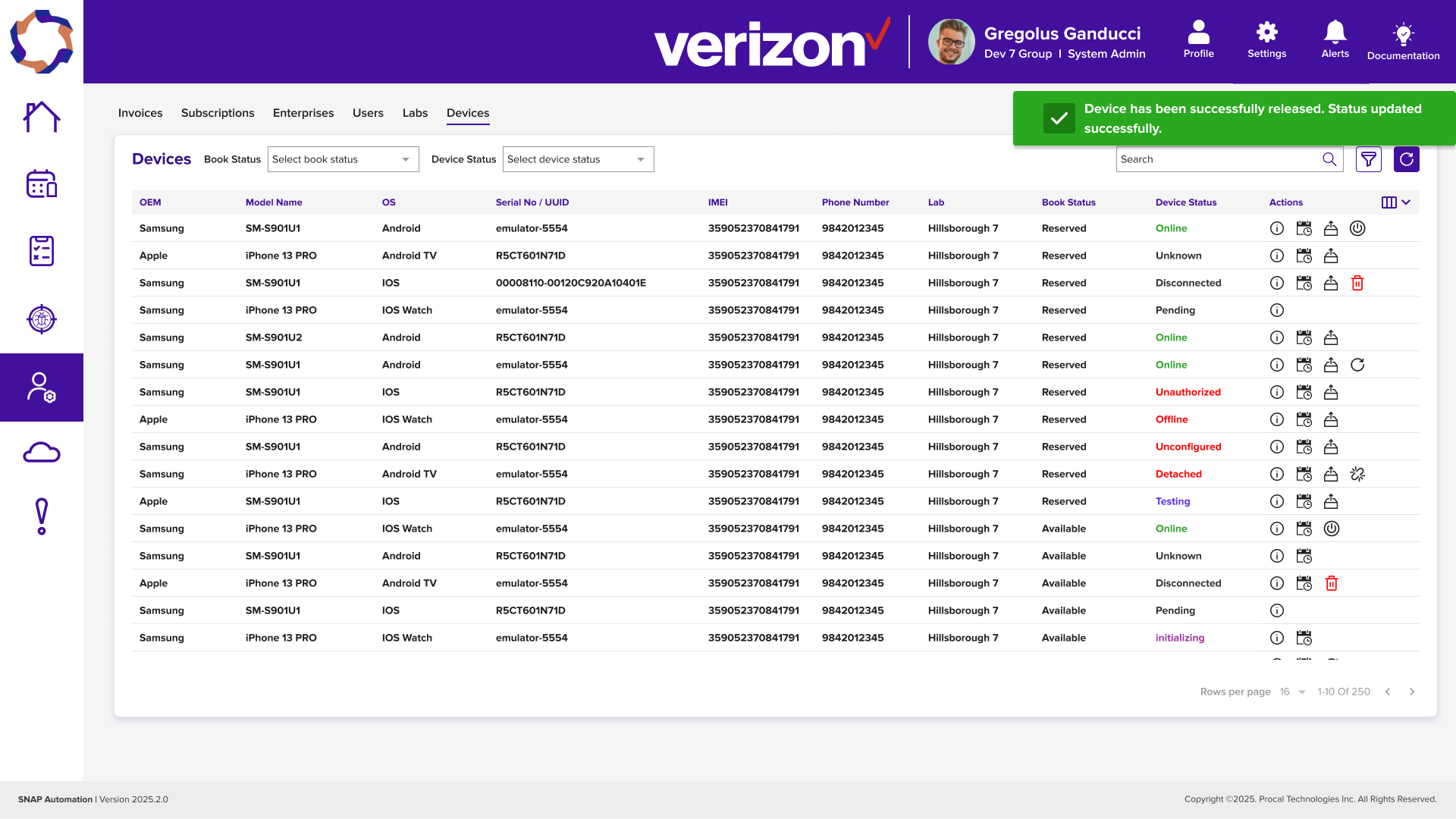 SNAP Automation — Web Portal